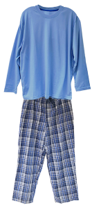 Blue Woven Check Pyjamas