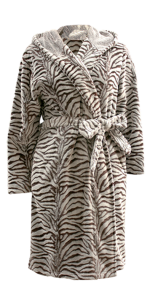 Grey Zebra Robe