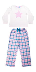 Pink Star Check Pyjamas