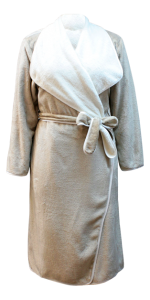 Contrast Shawl Collar Robe