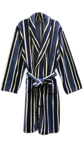 Blue Bold Stripe Robe