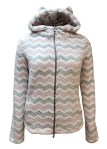 4 LS 3327 Ladies jacket 100 poly flannel fleece glue print 280gsm